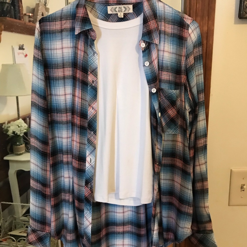 Plaid button down